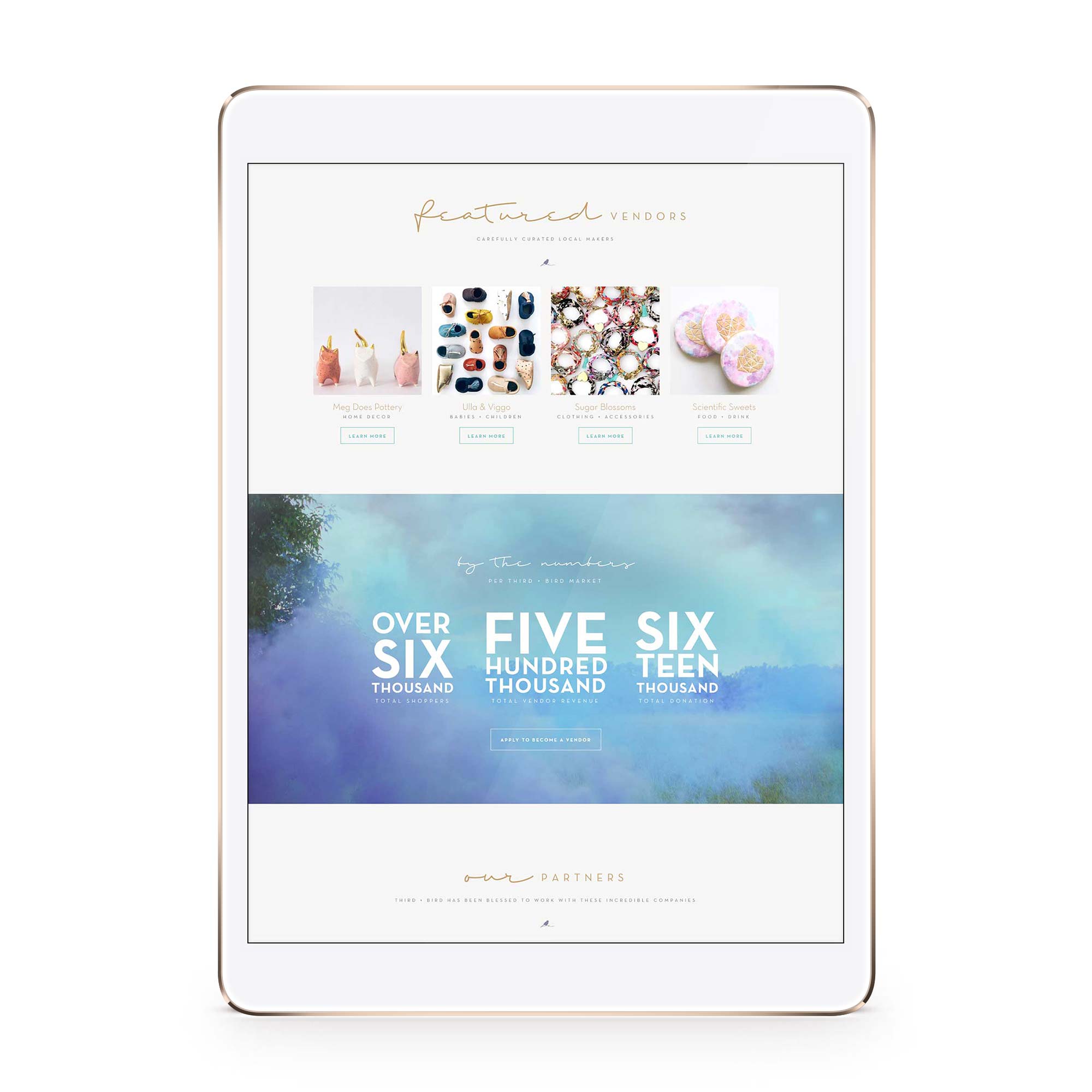 Third and Bird Winnipeg Website Design Branding iPad