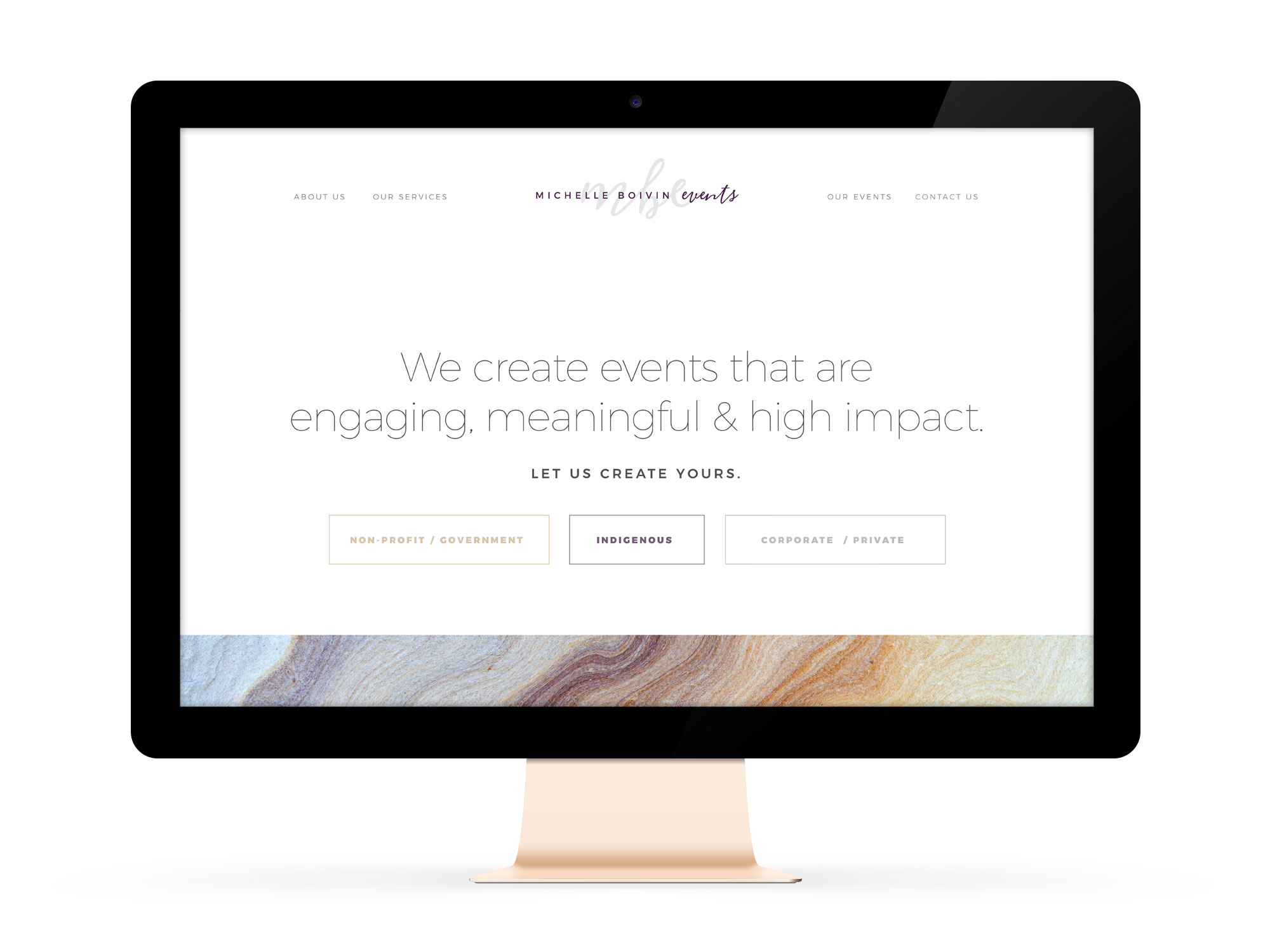 Beautiful Websites for Feminist Entrepreneurs and Indigenous Event Planner, Michelle Boivin Events
