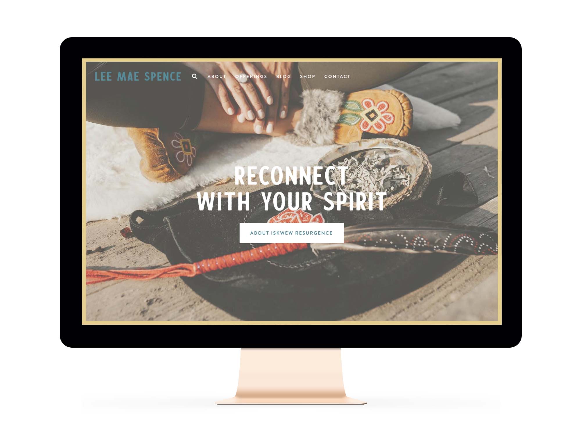 Lee Mae Spence brand collateral and website for Indigenous + Feminist Entrepreneurs